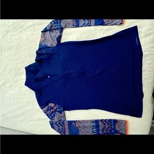 Nike Dri-Fit Blue/Coral Zip-Up Top